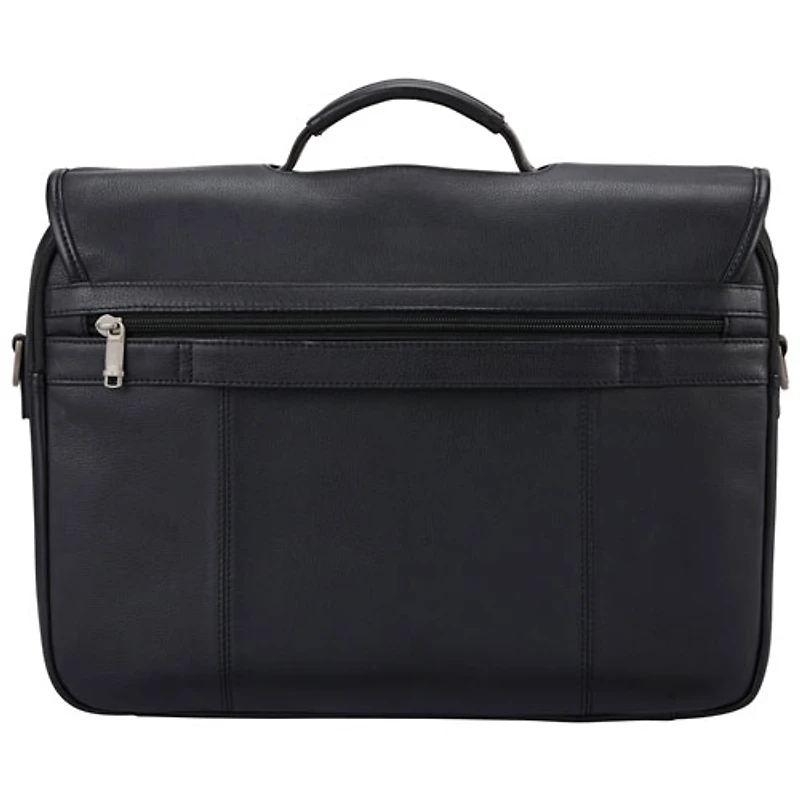 Sac messager Classic Leather de Samsonite pour portable de 15,6 po - Noir