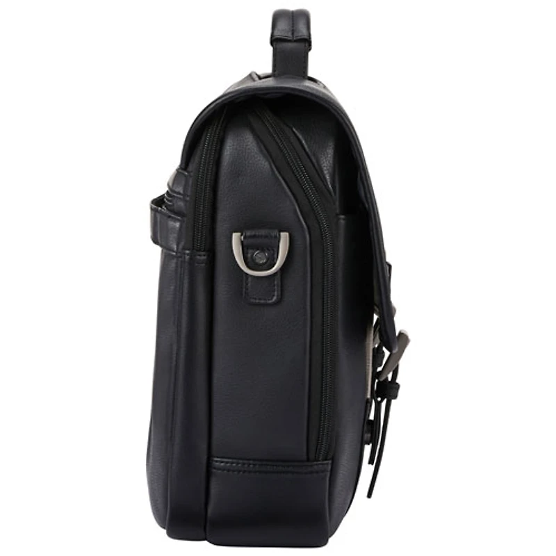 Sac messager Classic Leather de Samsonite pour portable de 15,6 po - Noir