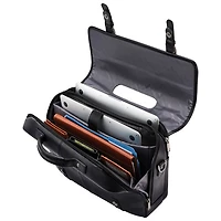 Sac messager Classic Leather de Samsonite pour portable de 15,6 po - Noir