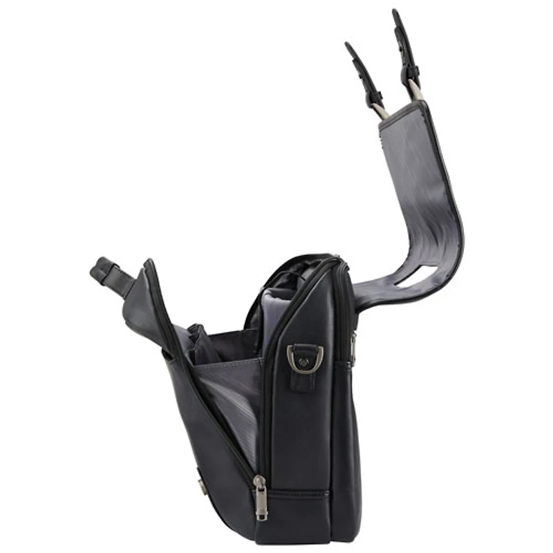 Sac messager Classic Leather de Samsonite pour portable de 15,6 po - Noir