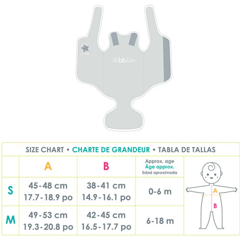 bbluv Wrap Wet Suit - 0-6 Months - Aqua