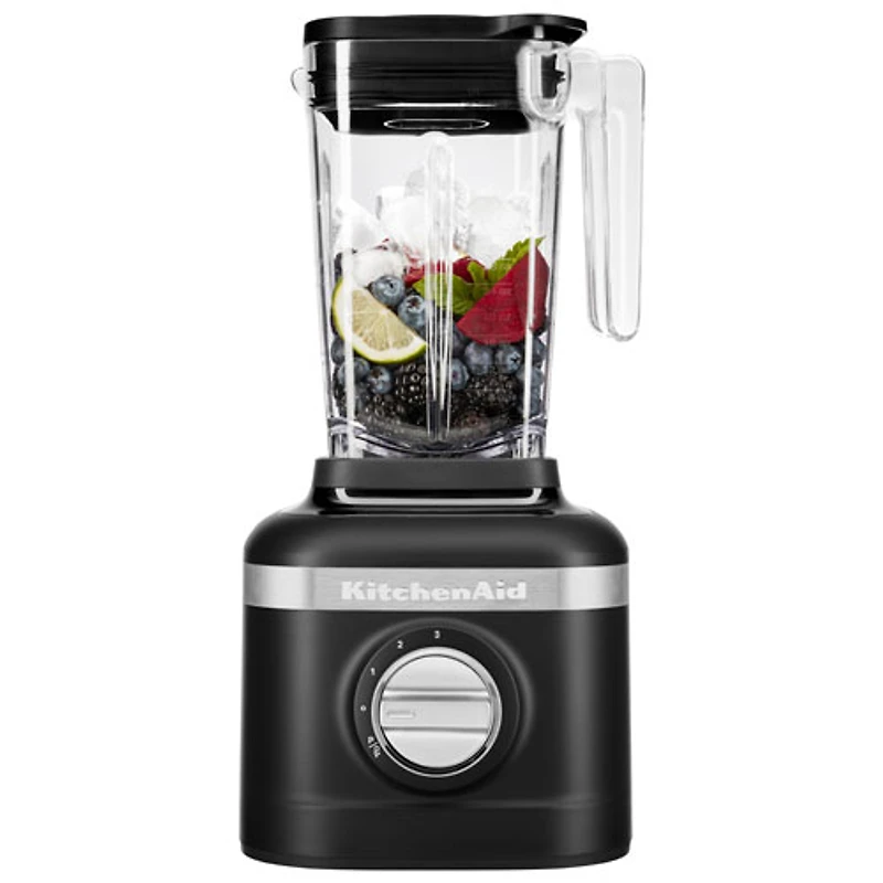 Mélangeur de 1,42 l et 650 W K150 de KitchenAid avec contenants personnels de 2,16 oz - Noir mat
