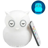 Veilleuse portative en silicone en forme de hibou avec télécommande Hibu de Bbluv