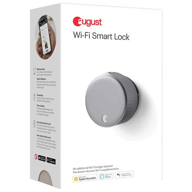 August Wi-Fi Smart Lock (4th Generation) - Silver