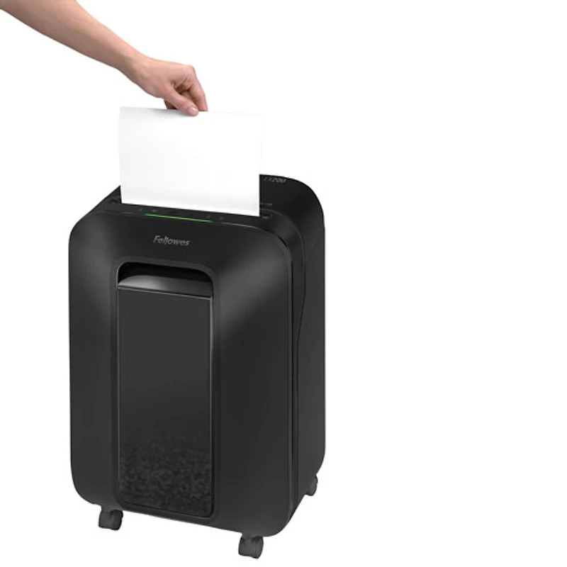 Déchiqueteuse à coupe micro de 12 feuilles de Fellowes (LX200) - Noir