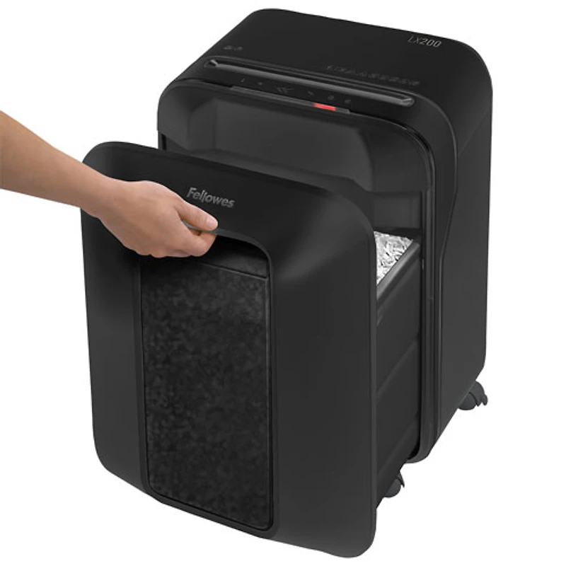 Déchiqueteuse à coupe micro de 12 feuilles de Fellowes (LX200) - Noir