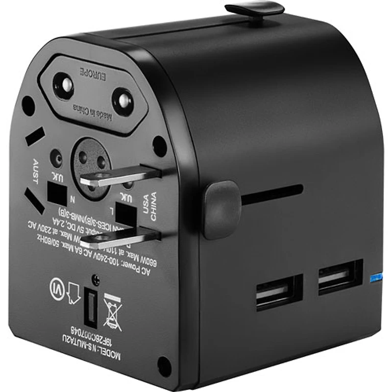Insignia All-In-One Travel Adapter - Black - Only at Best Buy
