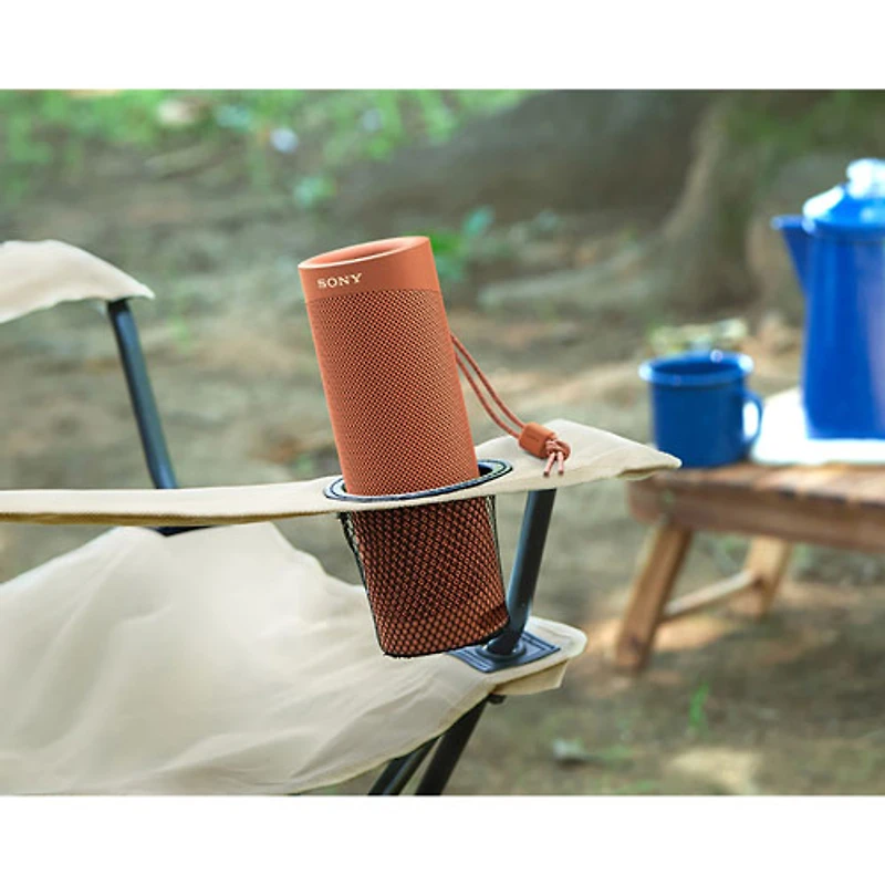 Haut-parleur sans fil Bluetooth étanche SRS-XB23 EXTRA BASS de Sony - Rouge