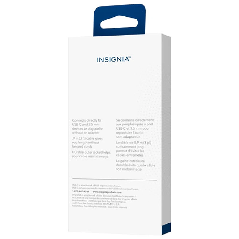 Câble USB-C à prise audio 3,5 mm de 0,91 m (3 pi) d'Insignia - Exclusivité Best Buy