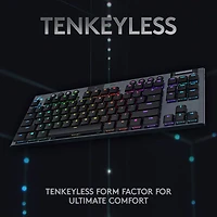 Logitech G915 TKL LIGHTSPEED Wireless Backlit Mechanical Tactile Gaming Keyboard - Carbon