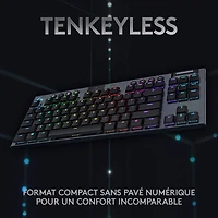 Logitech G915 TKL LIGHTSPEED Wireless Backlit Mechanical Tactile Gaming Keyboard - Carbon