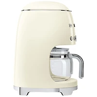 Smeg 50's Style Programmable Drip Coffee Maker - 10-Cup - Cream