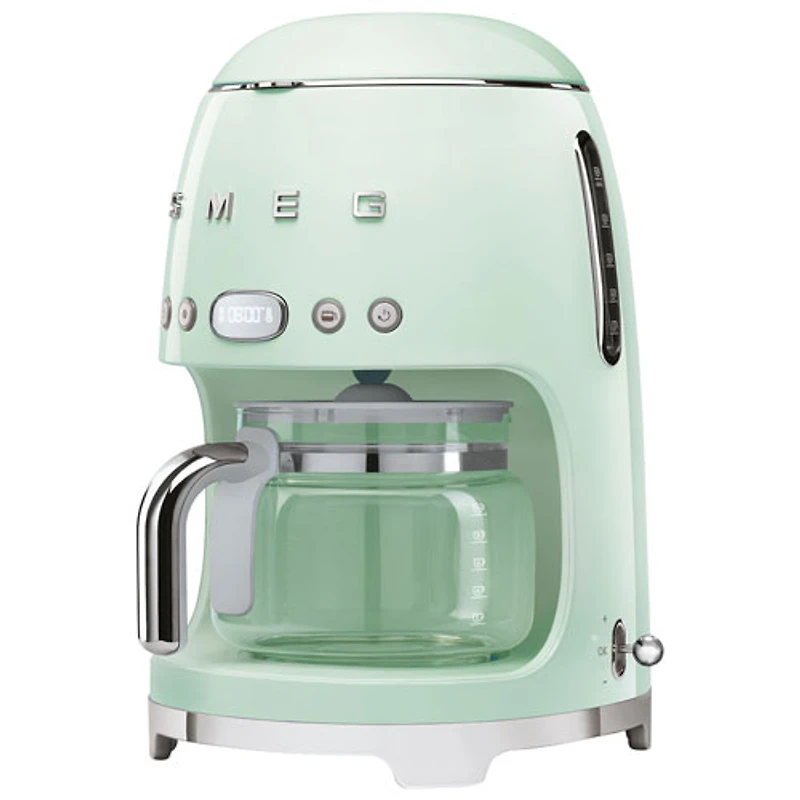 Cafetière à filtre programmable de style années 50 de Smeg - 10 tasses - Vert