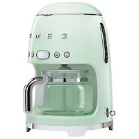 Cafetière à filtre programmable de style années 50 de Smeg - 10 tasses - Vert