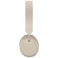 Casque d'écoute Bluetooth à suppression du bruit Elite 45h de Jabra - Beige doré