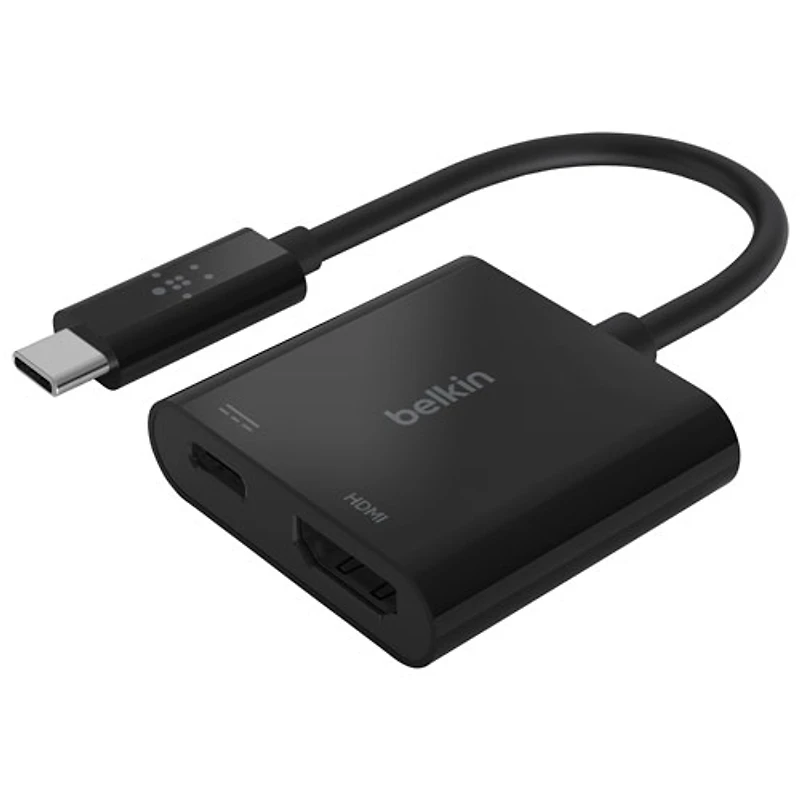 Adaptateur de chargement 2-en-1 à port USB-C à HDMI de Belkin (AVC002BTBK)