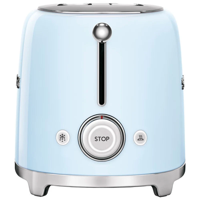 Grille-pain rétro des années 50 de Smeg - 2 tranches - Bleu pastel