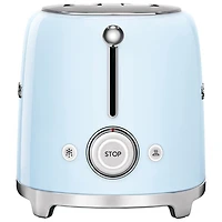 Grille-pain rétro des années 50 de Smeg - 2 tranches - Bleu pastel