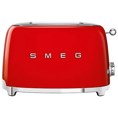 Grille-pain rétro des années 50 de Smeg - 2 tranches - Rouge