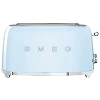 Grille-pain rétro à fentes longues des années 50 de Smeg - 4 tranches - Bleu pastel