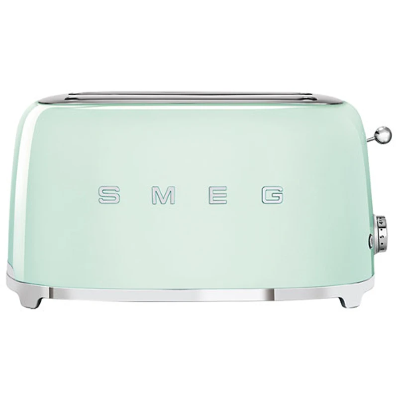 Smeg 50's Style Retro Long Slot Toaster - 4-Slice - Pastel Green