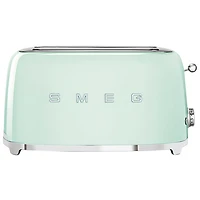 Smeg 50's Style Retro Long Slot Toaster - 4-Slice - Pastel Green