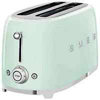 Smeg 50's Style Retro Long Slot Toaster - 4-Slice - Pastel Green