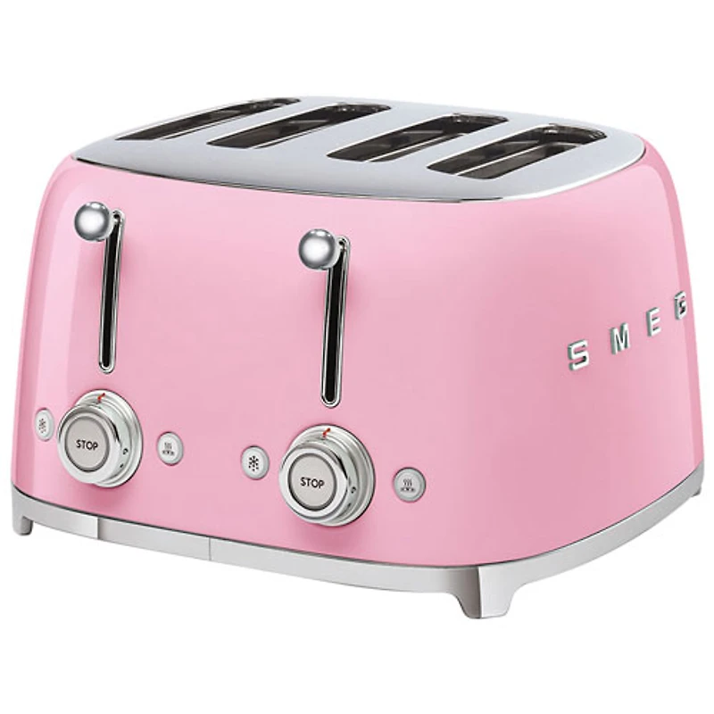 Smeg 50's Style Retro Toaster - 4-Slice - Pink