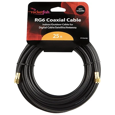 Rocketfish 7.62m (25 ft.) RG6 Coaxial Cable - Only at Best Buy