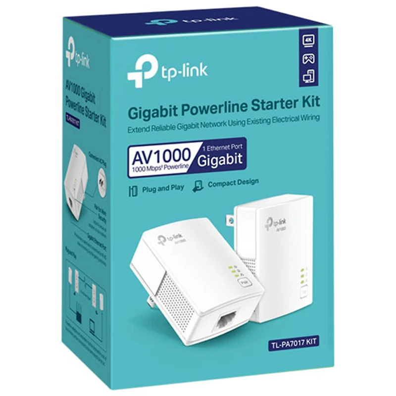Ensemble Gigabit Powerline AV1000 de TP-Link (TL-PA7017 Kit)