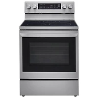LG 30" 6.3 Cu. Ft. True Convection 5-Element Electric Air Fry Range (LREL6325F) - Stainless Steel