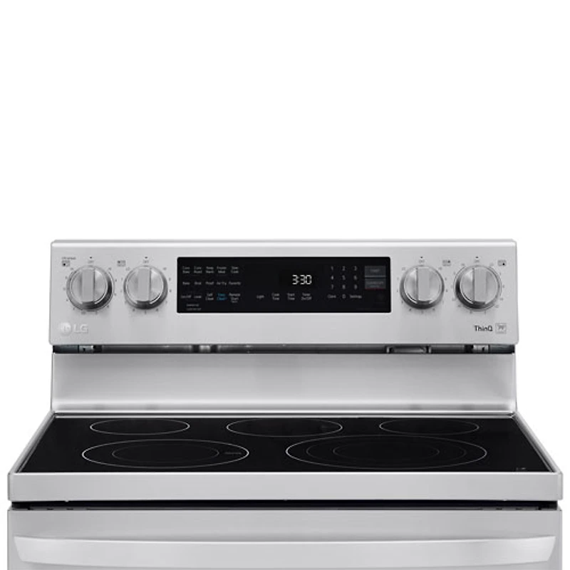 LG 30" 6.3 Cu. Ft. True Convection 5-Element Electric Air Fry Range (LREL6325F) - Stainless Steel