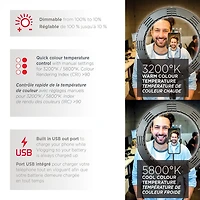 Mobifoto 18" Bi-Colour LED Ring Light Vlog Kit (MOBIRL18)
