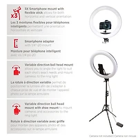 Mobifoto 18" Bi-Colour LED Ring Light Vlog Kit (MOBIRL18)