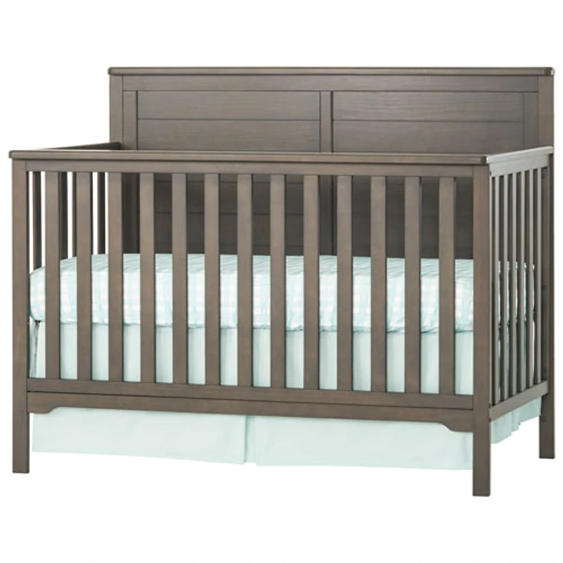Child Craft Forever Eclectic Flat Top Solid Wood 4-in-1 Convertible Crib - Dapper Grey