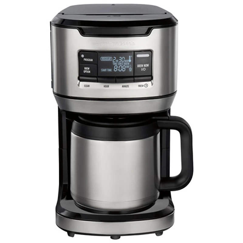 Cafetière à filtre programmable de Hamilton Beach - 12 tasses - Noir/acier inoxydable