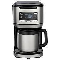 Cafetière à filtre programmable de Hamilton Beach - 12 tasses - Noir/acier inoxydable