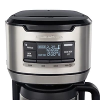 Cafetière à filtre programmable de Hamilton Beach - 12 tasses - Noir/acier inoxydable