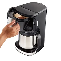 Cafetière à filtre programmable de Hamilton Beach - 12 tasses - Noir/acier inoxydable