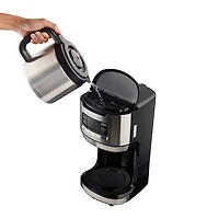 Cafetière à filtre programmable de Hamilton Beach - 12 tasses - Noir/acier inoxydable