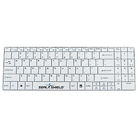Seal Shield CleanWipe Bluetooth Full Size Waterproof Keyboard with Keyboard Cover - White - English