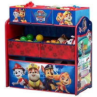Meuble de rangement de jouets à 6 compartiments Nick Jr PAW Patrol - Rouge/Bleu