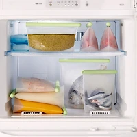 Lekue 3-Piece Reusable Silicone Food Storage Bag Set
