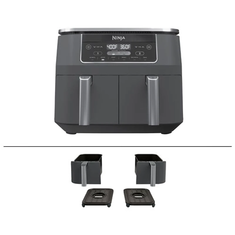 Ninja Foodi 6-in-1 Dual Zone Air Fryer - 7.57kg/8Qt - Black