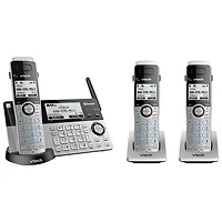VTech 3-Handset DECT 6.0 Cordless Phone with Answering Machine (IS8151-3) - Silver