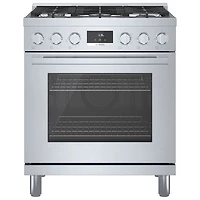 Bosch 30" 3.7 Cu. Ft. True Convection 5-Burner Freestanding Gas Range (HGS8055UC) - Stainless