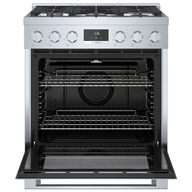 Bosch 30" 3.7 Cu. Ft. True Convection 5-Burner Freestanding Gas Range (HGS8055UC) - Stainless