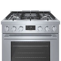 Bosch 30" 3.7 Cu. Ft. True Convection 5-Burner Freestanding Gas Range (HGS8055UC) - Stainless