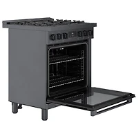 Cuisinière gaz autonome 5 brûleurs convection véritable 3,7 pi³ 30 po Bosch (HGS8045UC) - Inox noir