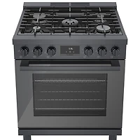 Cuisinière gaz autonome 5 brûleurs convection véritable 3,7 pi³ 30 po Bosch (HGS8045UC) - Inox noir